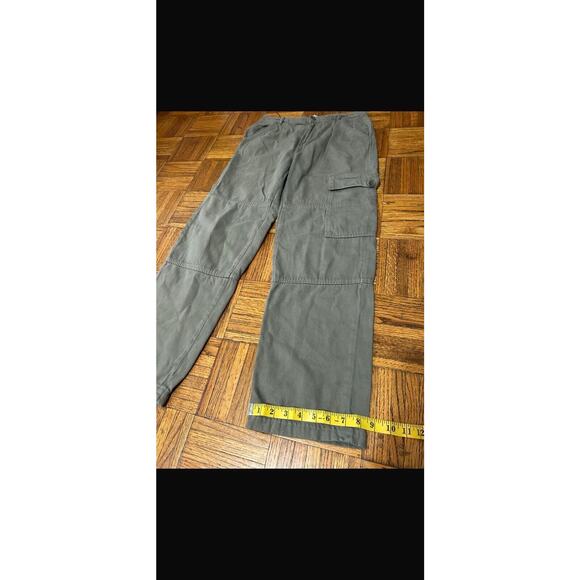 Reformation Pants Womens 28 Bailey High Rise Utility Cargo Army Organic Cotton - Picture 8 of 10